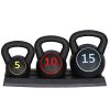 F2C 3-Piece Kettlebells Set with Storage Rack