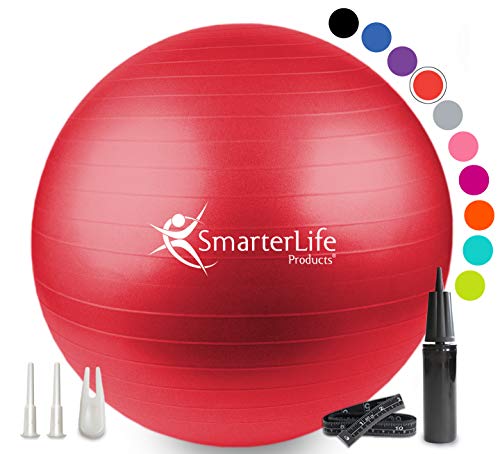 Exercise Ball for Yoga, Fitness, Pilates, Birthing, Therapy