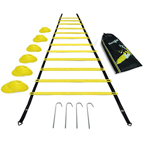 Yes4All Ultimate Combo Agility Ladder Training (Yellow) Set