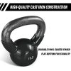 ZHERMAO 10lb Kettlebell Weights Vinyl Coated Kettle Bell