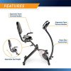 Marcy Foldable Recumbent Exercise Bike with High Backrest