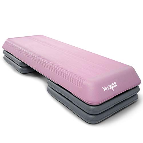 Yes4All Adjustable Aerobic Step Platform with 4 Risers