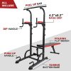 KAC Power Tower with Weight Bench, Adjustable Dip Station