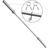 Weight Bar with Two Collars Solid Iron Weighted Workout Bar
