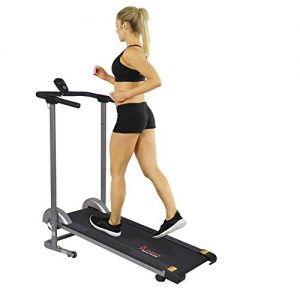 Sunny Health & Fitness Manual Walking Treadmill with LCD Display
