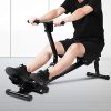 Foldable Rowing Machine with LCD Monitor, Heavy Duty Steel Frame