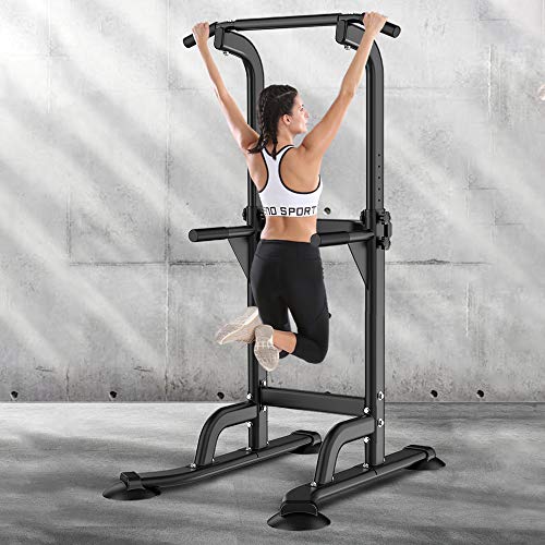 SogesGame Power Tower Adjustable Height Workout Pull Up