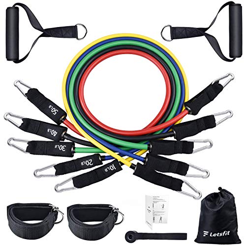 Resistance Workout Bands Set with Handles, Door Anchor