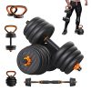 LINRUS 6 in 1 Adjustable Dumbbells Set