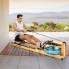 Outroad Rowing Machine for Home Gym Use, Water Wooden Rower