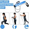 Pilates Resistance Bar with Bands - Yoga Flex Band Stick with Foot Straps