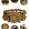 UNISTRENGH Tactical Waist Pack Bag with 2-Water Bottle Pocket