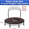 tomser 43''-49" Silent Foldable Trampoline, Exercise Fitness Trampoline