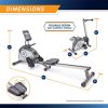 Magnetic Resistance Rowing Machine with Transport