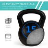 Best Choice Products 3-Piece Kettlebell Set with Storage Rack