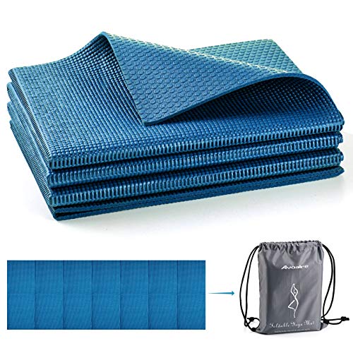 Avoalre Yoga Mat Foldable Non Slip 66''L x 24''W x 1/5 Inch