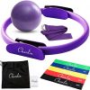 Yoga Fitness Magic Circle Pilates Ball, Stretch Strap for Home Fitness