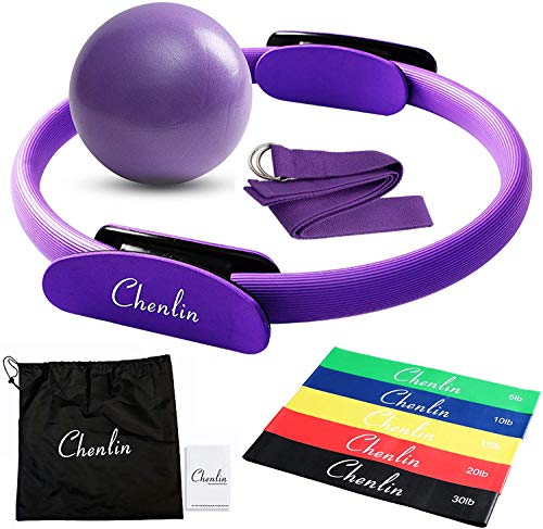 Yoga Fitness Magic Circle Pilates Ball, Stretch Strap for Home Fitness