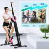 2-in-1 Resistance Vertical Climber Magnetic Exercise Bike: Your Complete Home Gym Solution in Pink