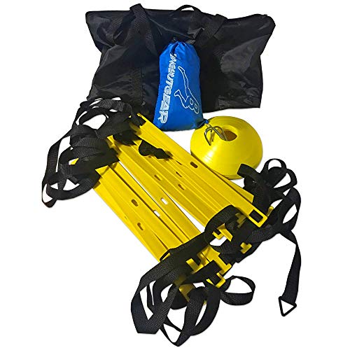 AcceleRayte Agility Ladder Set. Perfect Football Workout Equipment Kit.