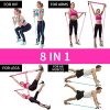 Pilates Bar Kit with Resistance Band with Foot Loop