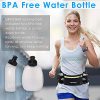 Upgraded Running Belt with Water Bottles and Large Pocket for 6.5-Inch Smartphones