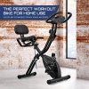 Folding Exercise Bike with 10-Level Adjustable Magnetic Resistance