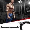 Arm Strength Training with Loading Pin Tricep Strap Bar Cable Rope Machine