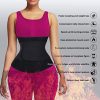 QEESMEI Waist Trainer for Women Sauna Sweat Embossed Neoprene
