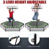 Mini Trampoline Rebounder Trainer with Adjustable Handle Bar