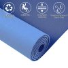 Yoga Mat Eco Friendly Non Slip Fitness Exercise Mat