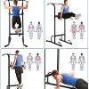 MaxKare Power Tower Pull Up Bar Dip Station Strength Training