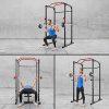 MaxKare Power Cage Rack 19-Level Adjustable with J-Hooks Heavy Duty