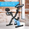 Folding Exercise Bike with 10-Level Adjustable Magnetic Resistance