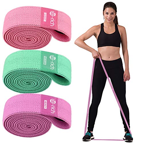 Te-Rich Long Resistance Bands, Fabric Pull Up Assistance Bands 3 Pack