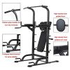 Power Tower Dip Station High Capacity 800lbs w/Weight Sit Up Bench