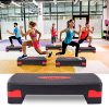 Sandinrayli 27'' Fitness Aerobic Step Riser Trainer Height Adjustable