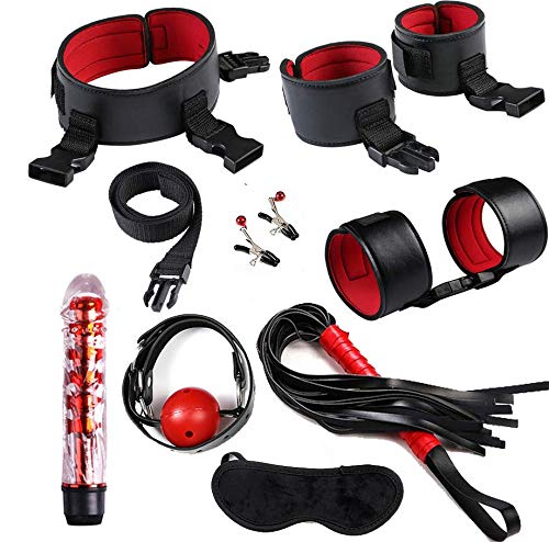 Red 11 Piece Set Gift Yoga Exercise Straps Safe and Comfortable