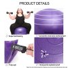 LINGLING Yoga Ball, Anti-Burst and Non-Slip Exercise Ball