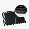 Velotas 3/8 Inch Thick Interlocking Rubber Personal Fitness Mat