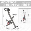 ADVENOR Exercise Bike Magnetic Folding Fitness Bike Cycle