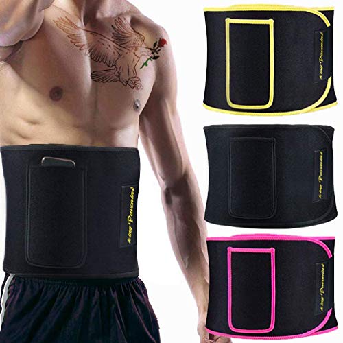 Waist Trimmer Sauna Belt Sweat Belt with Comfortable Phone Pocket Waist Trainer