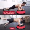 GYMMAGE Half Ball Balance Trainer Yoga Exercise Ball with Resistance Bands
