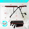 GOFLYSHINE Flat Bench Adjustable Weight Bench for Home Exercise