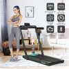 Goplus 2 in 1 Folding Treadmill with Dual Display