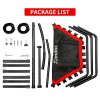Rimdoc 47" Foldable Fitness Trampoline – Adjustable Handle, Silent Bungee Rebounder for Adults & Kids