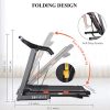 MARNUR Electric Treadmill Foldable 17" Wide Running Machine