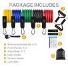 FITFIT Resistance Bands Set, 5-Piece Exercise Bands with Handles