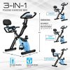 Folding Exercise Bike with 10-Level Adjustable Magnetic Resistance