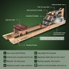 Mr. Right Oak Water Rowing Machine with Bluetooth LCD Monitor - Home Fitness Rower